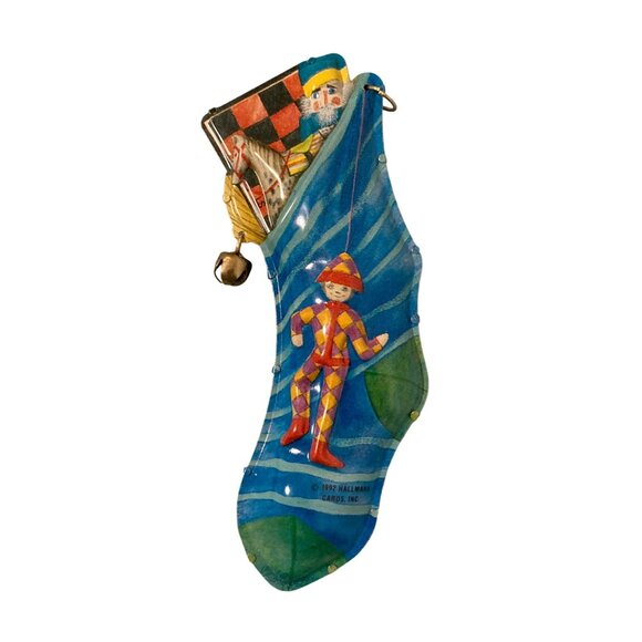 Vintage Christmas Hallmark Stocked With Joy Pressed Tin Keepsake Christmas 1992 - Picture 4 of 5